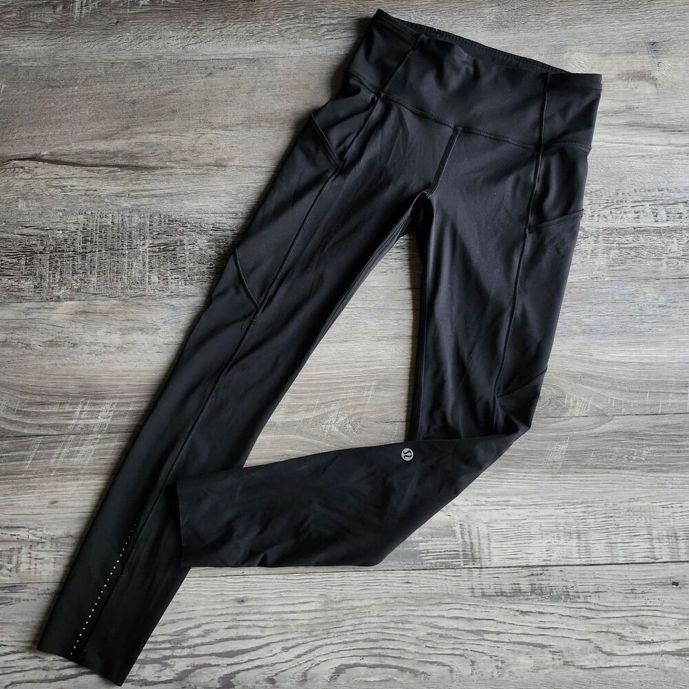 (4) Lululemon Fast & Free 7/8 Tight II *Nulux 25"